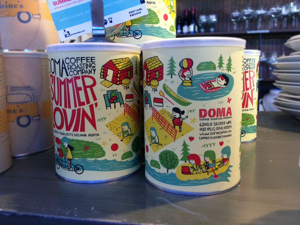 Doma Coffee cans by Josh Quick