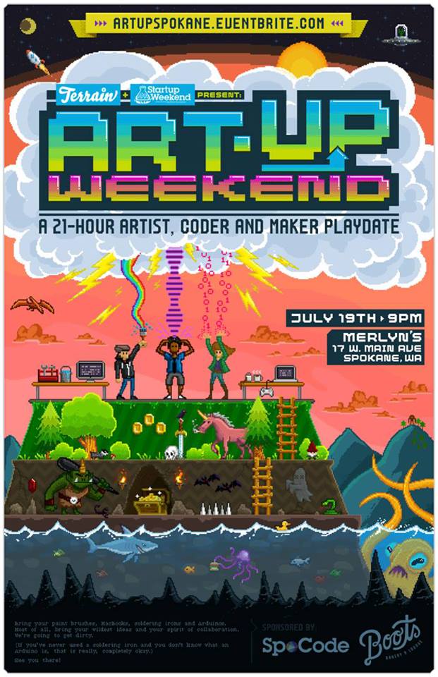 Art -Up Weekend Spokane poster by Marcus Brown